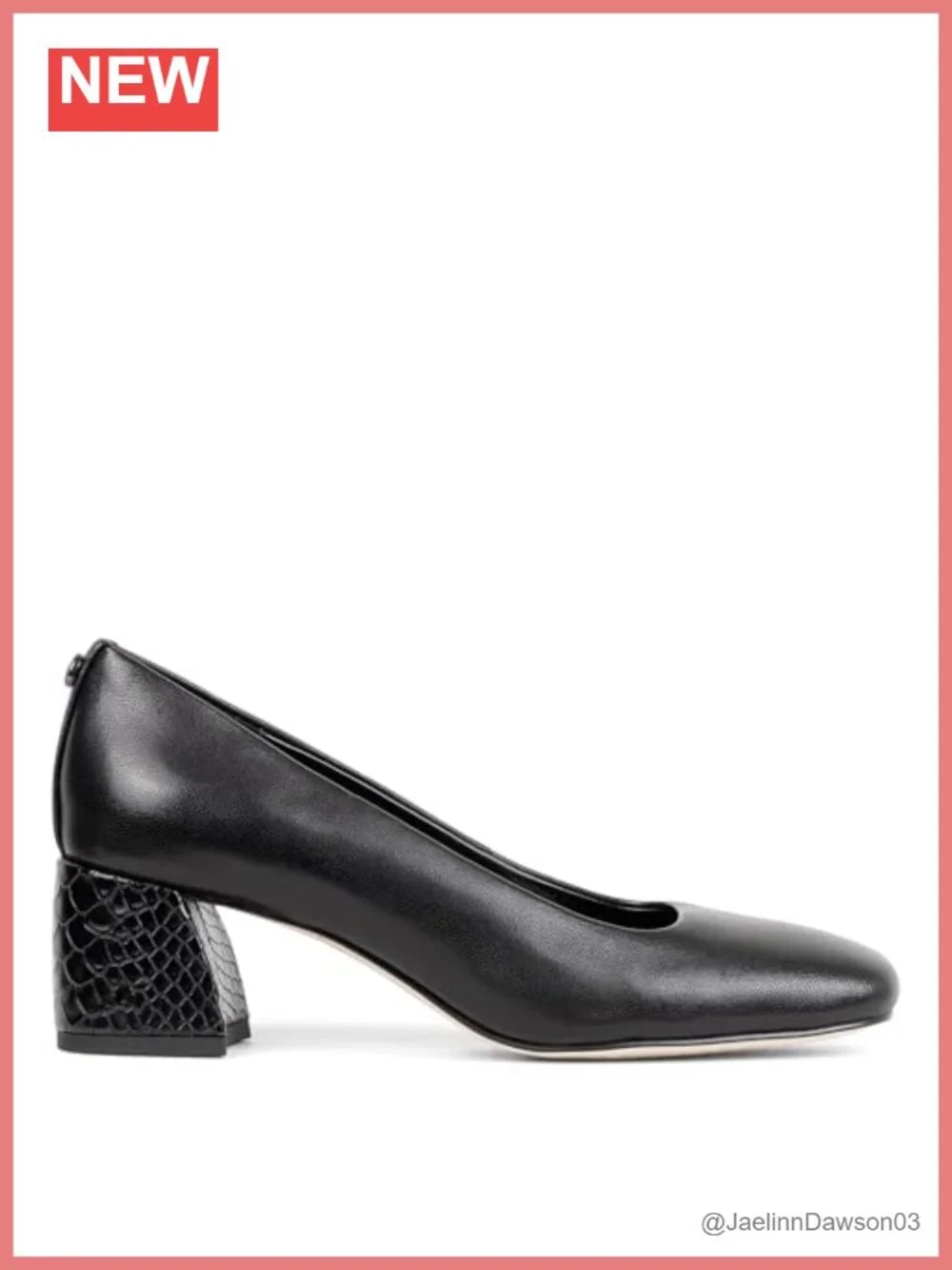 Women's Square Toe Block Heels with Memory Foam Insole